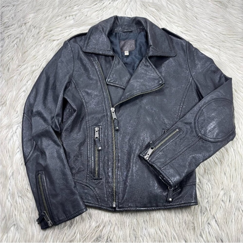 Joie Lamb Leather Moto Biker Jacket